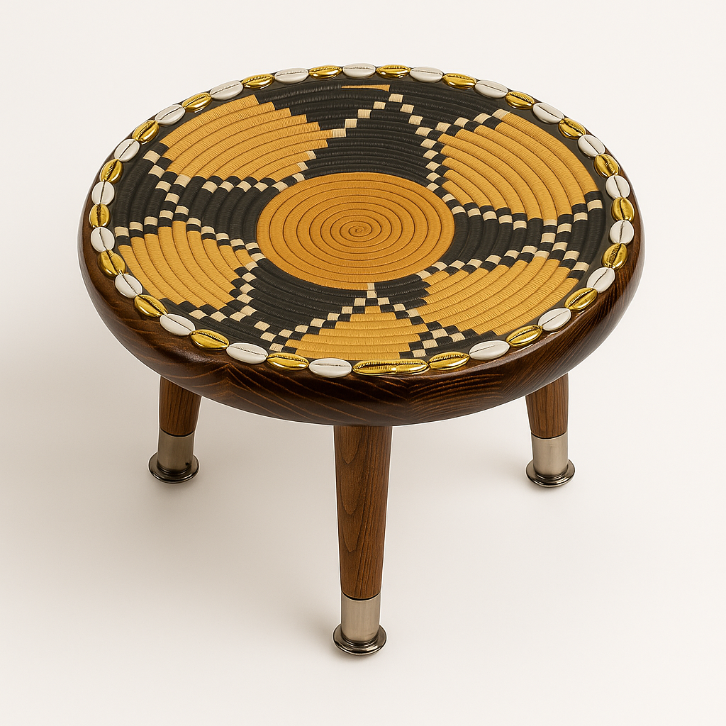 Handcrafted Ethiopian Rekepot – Golden Checker Pattern